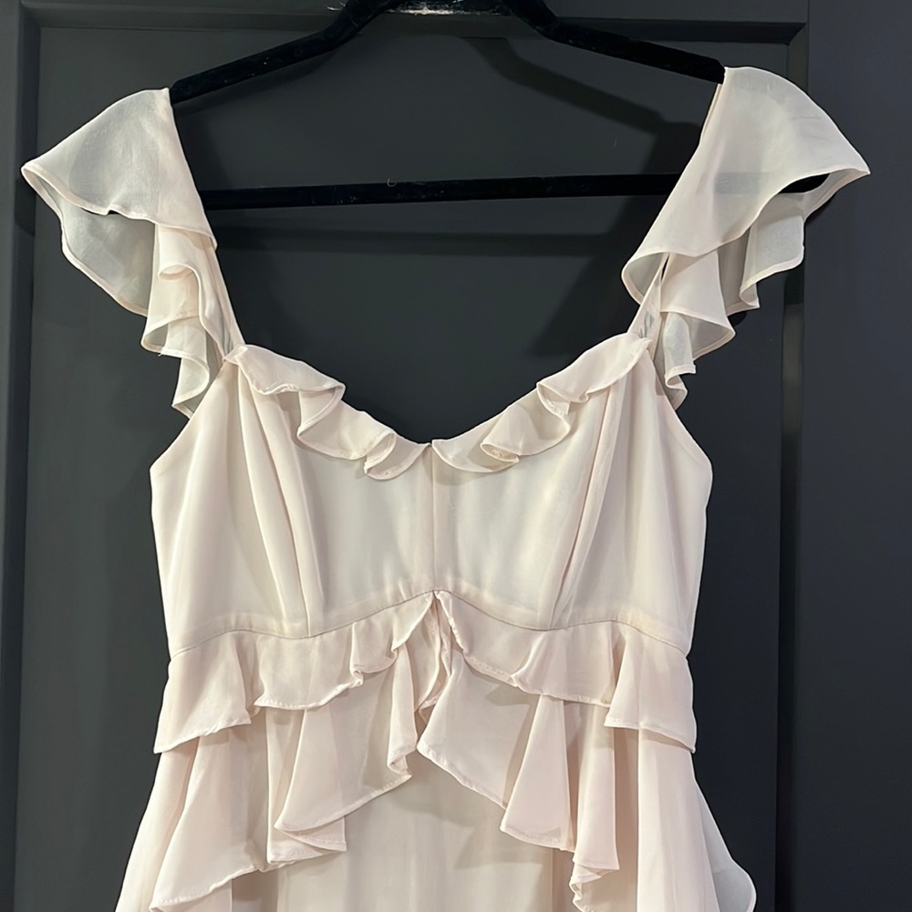 Wayf light pink ruffle maxi dress! Gorgeous dress!